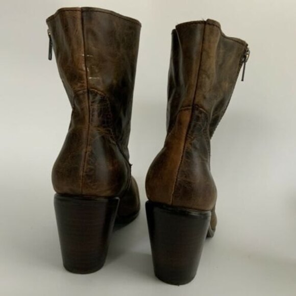 Corral Boots Size 10M Brown Short Leather Distressed Boots - Picture 7 of 12